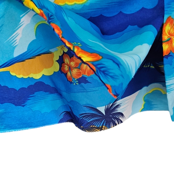 Hilo Hattie Hawaii Island Time Tropical Hibiscus Flower Mens Button Down Shirt - Picture 6 of 8